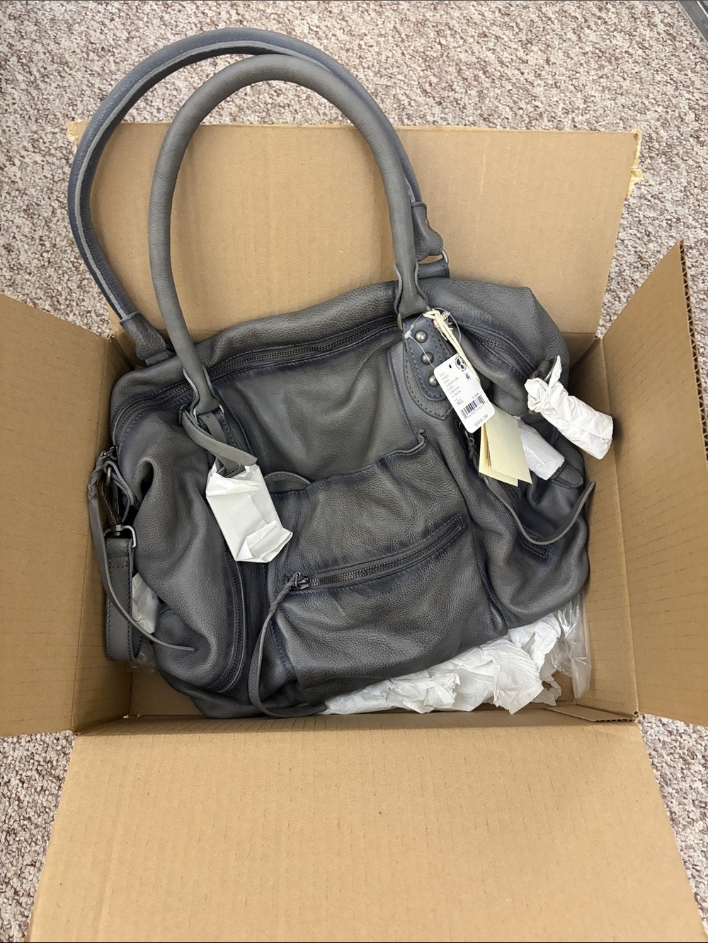 Free People, We The Free Emerson Tote Bag gravel rock, sold out online